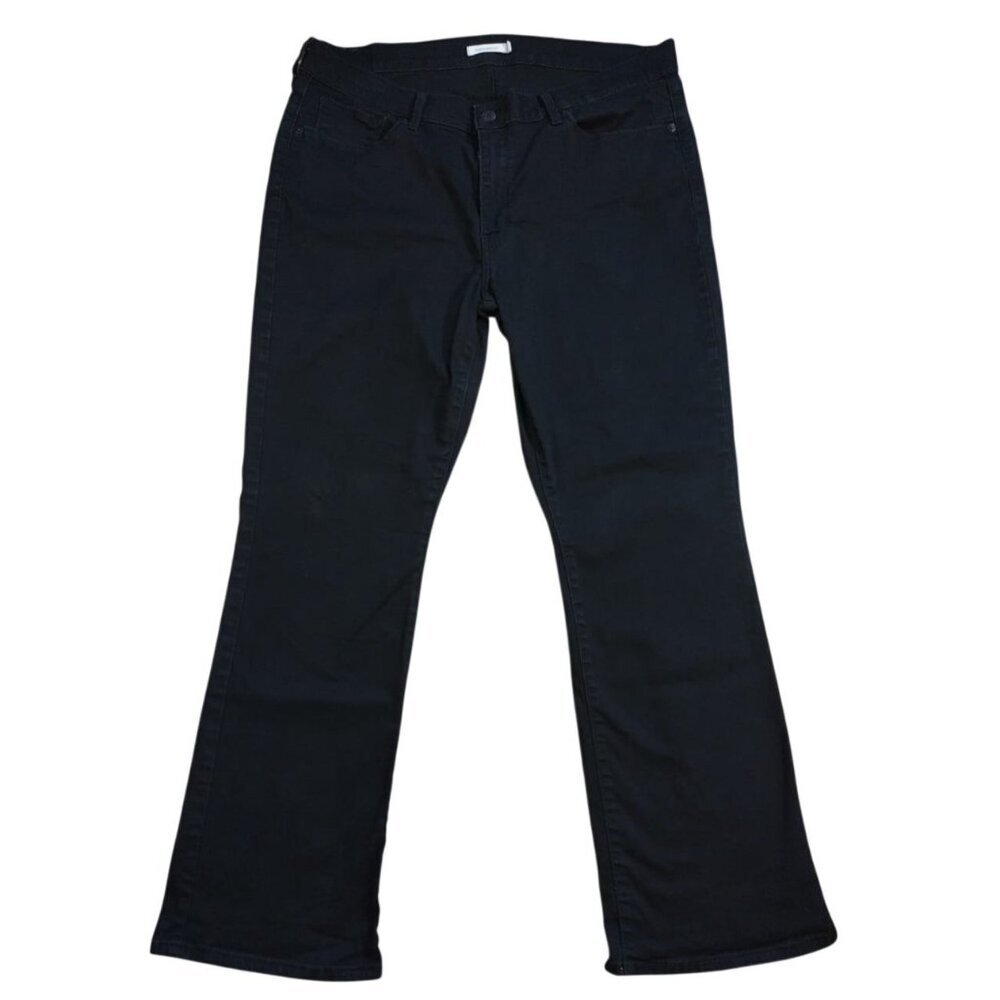 Womens Black Bootcut Jeans Size 18 Classic Stretch Casual Fit.